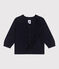 Cardigan in cotone tinta unita neonato blu SMOKING