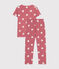 Pigiama in cotone con stampa motivo cuore bambino rosa ROSEWOOD/ AVALANCHE