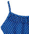 Costume da bagno bambina intero a pois blu PERSE/bianco MARSHMALLOW