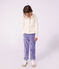 Cardigan in cotone a fiori bambina ecru/multicolore