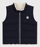 Piumino senza maniche double face neonato blu SMOKING/ MILK