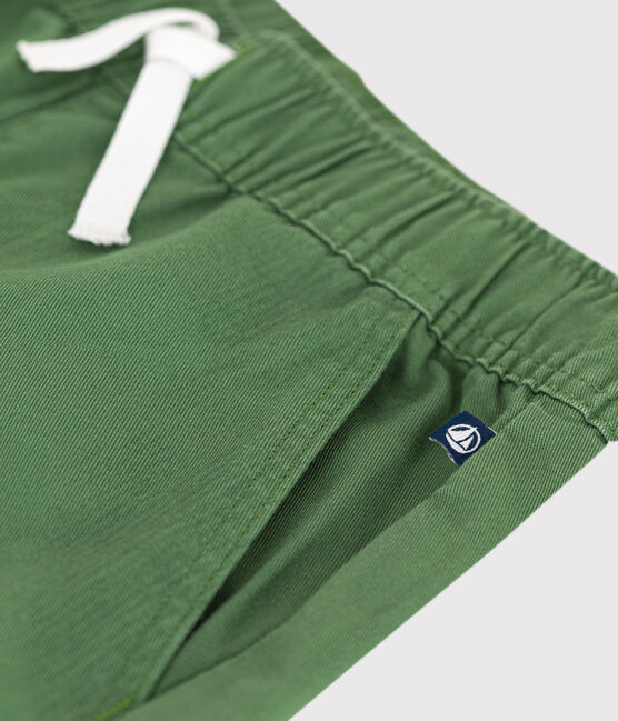 Pantaloni in cotone bambino verde PALMERAIE
