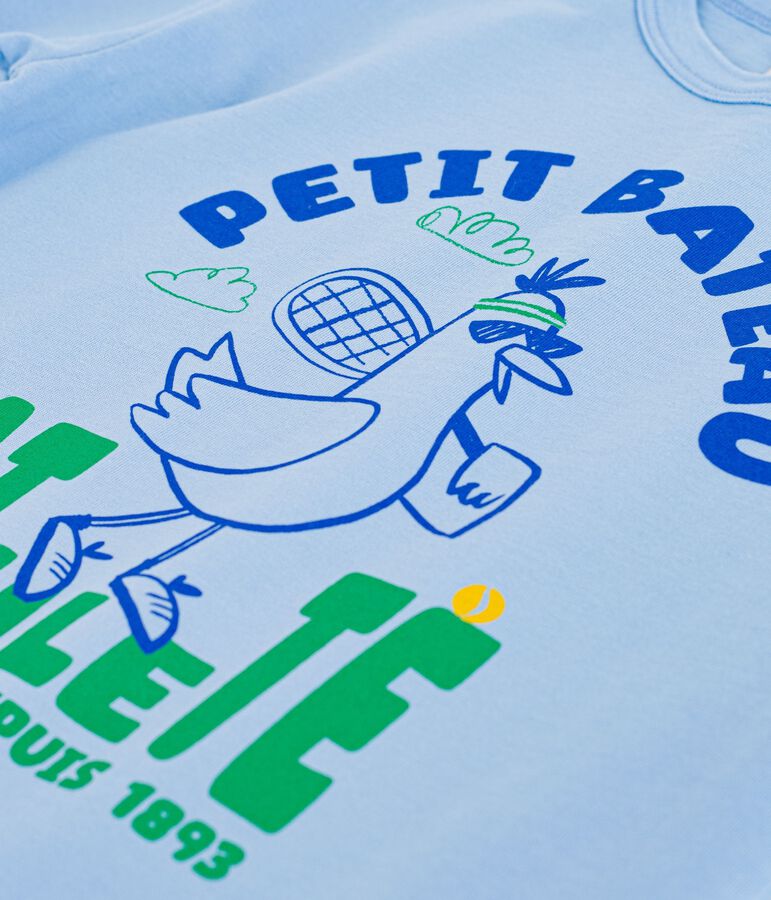 T-shirt a maniche corte in cotone bambina blu