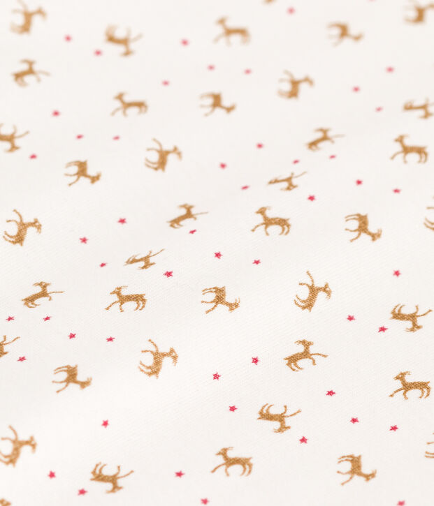 Bodyjama senza piedi neonato a costine bianco/rosso