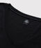 T-shirt L'ICONIQUE scollo a V in cotone donna nero NOIR