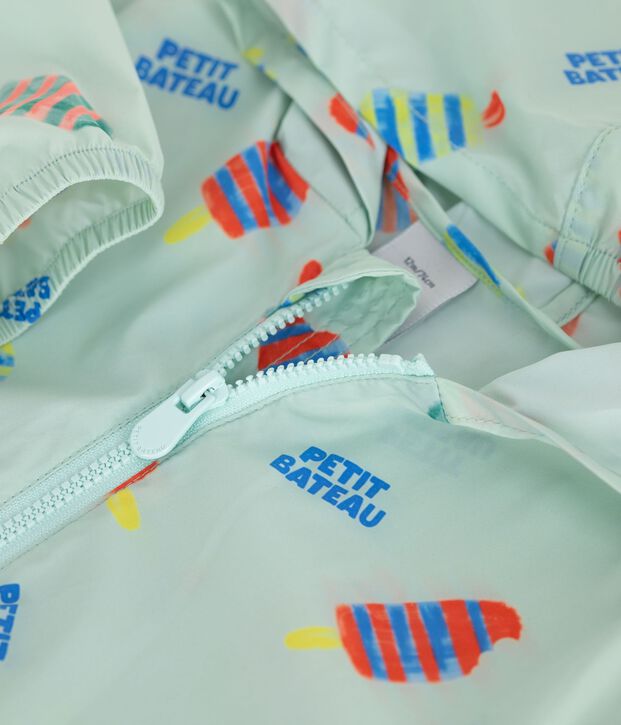 Giacca a vento ultraleggera neonato blu/multicolore