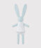 Doudou coniglietto stampato blu TOUDOU/bianco ECUME