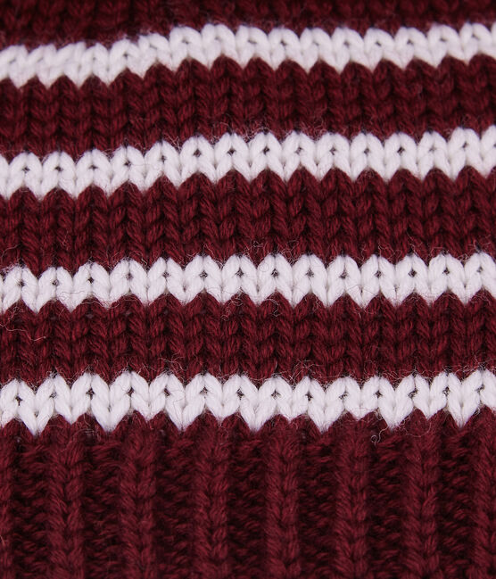 Cappello in misto lana rosso OGRE/bianco MARSHMALLOW