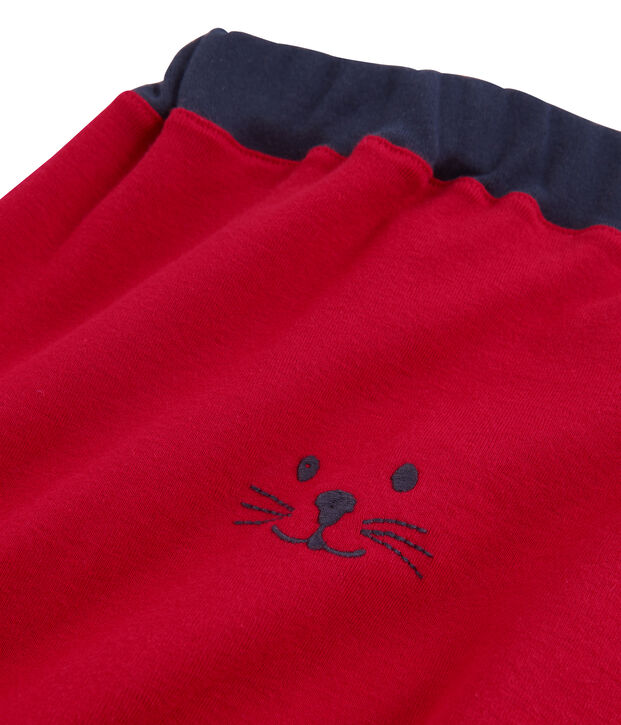 Pantalone beb&egrave; maschio in maglia rosso