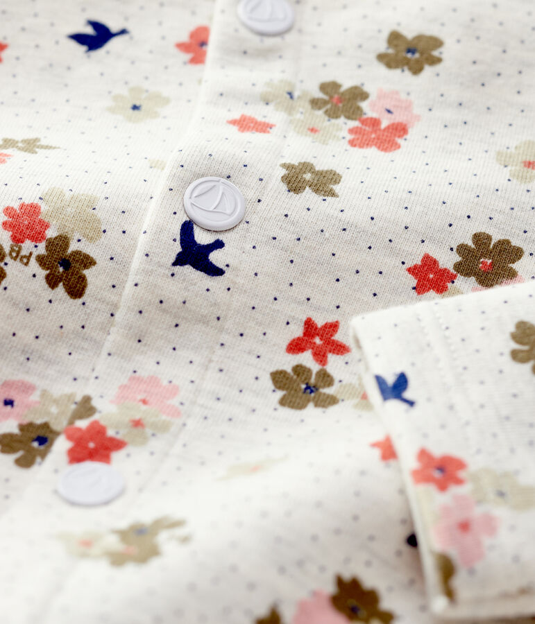 Cardigan in cotone beb&egrave;. beige/multicolore