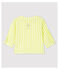 Blusa a righe gialle bebè in popeline di cotone biologico giallo JAUNE/bianco MARSHMALLOW