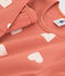 Camicia da notte e legging cuore bambina in molleton e in cotone BRANDY/ AVALANCHE