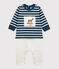 Tutina lunga Petit Bateau x Deyrolle blu SHADOW/ecru MULTICO