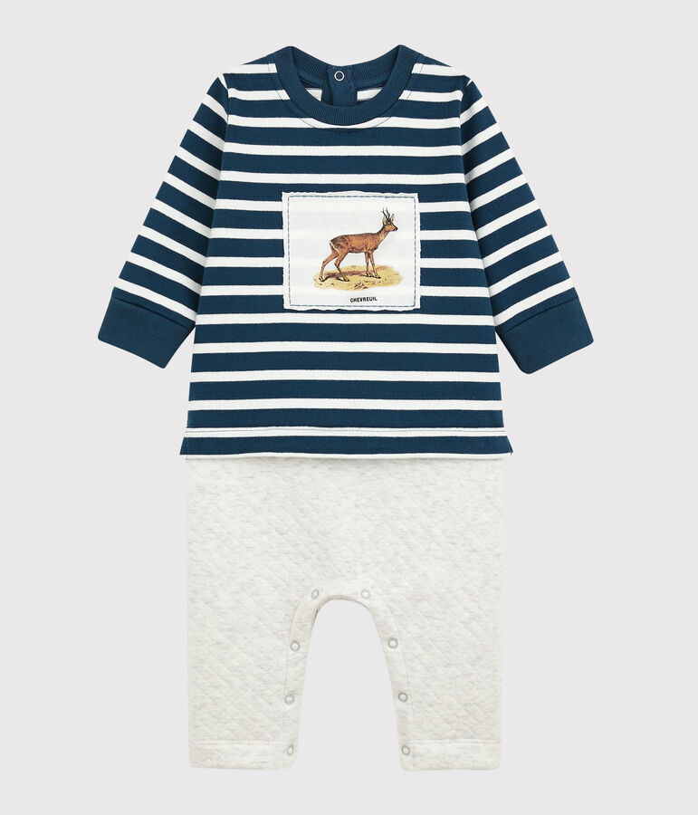 Tutina lunga Petit Bateau x Deyrolle blu/multicolore