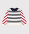 Marinière in cotone bambino unisex bianco MARSHMALLOW/bianco MULTICO