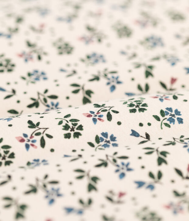 SACCO NANNA BEB&Egrave; A FIORI IN COTONE TOG 3 ecru/multicolore