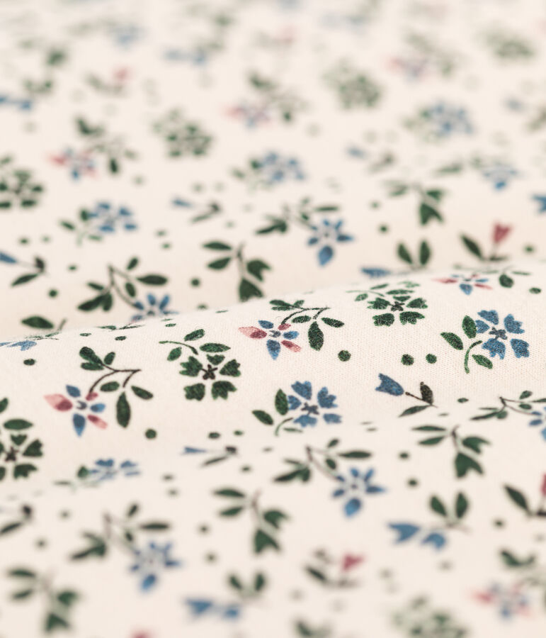 SACCO NANNA BEB&Egrave; A FIORI IN COTONE TOG 3 ecru/multicolore