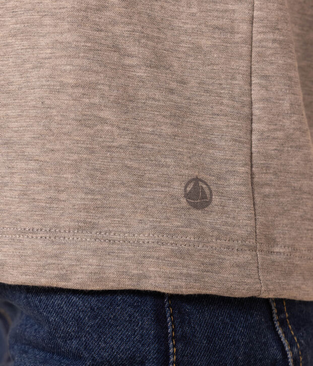 T-shirt LE DROIT girocollo in cotone Donna grigio