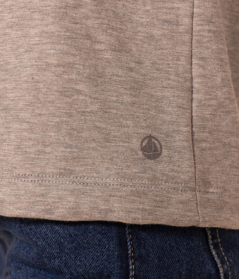 T-shirt LE DROIT girocollo in cotone Donna grigio