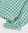 Blusa a maniche lunghe in cotone con stampa a cuori a quadretti vichy neonata verde/bianco