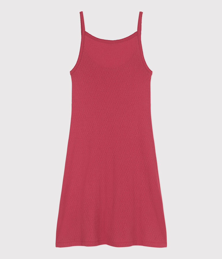 Camicia da notte tinta unita in cotone traforato donna rosa PAPI