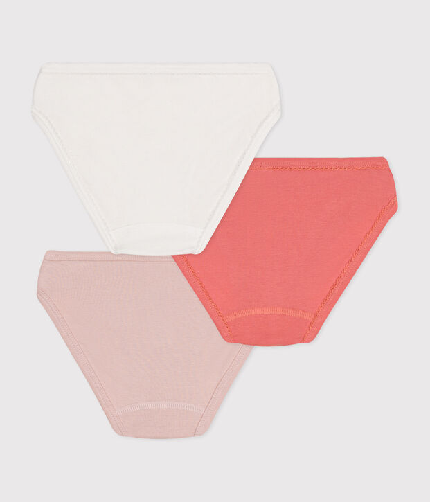 Confezione da 3 slip bambina in cotone multicolore