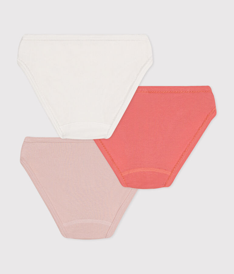 Confezione da 3 slip bambina in cotone multicolore