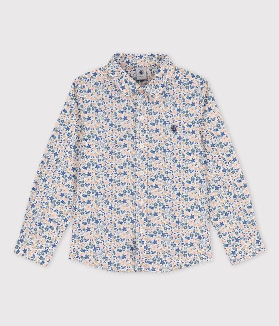 Camicia in popeline bambino bianco ECUME/bianco MULTICO