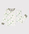 Pigiama bambino unisex in cotone con dromedari bianco MARSHMALLOW/bianco MULTICO