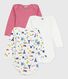 Set di body a maniche lunghe in cotone con stampa neonato