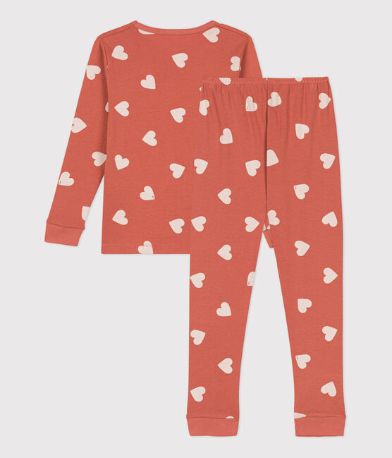 Pigiama snugfit cuore bambina in cotone rosa BRANDY/bianco MARSHMALLOW