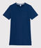 Camicia da notte a maniche corte in cotone donna blu INCOGNITO