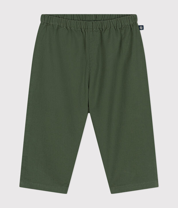 Pantaloni in cotone/lino beb&egrave; verde