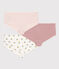 Confezione da 3 shorty bambina in cotone motivo fiore variante 1
