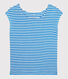 T-shirt in lino a righe Donna