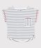 T-shirt a maniche corte in cotone bambina bianco MARSHMALLOW/blu SMOKING