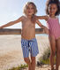 Shorts da mare stampato a righe bambino