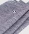 Leggings bambino in misto lana e cotone a righe blu SOIR/ MARSHMALLOW