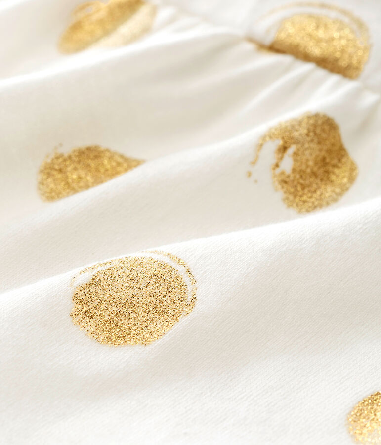 Blusa stampata per beb&eacute; femmina bianco/giallo