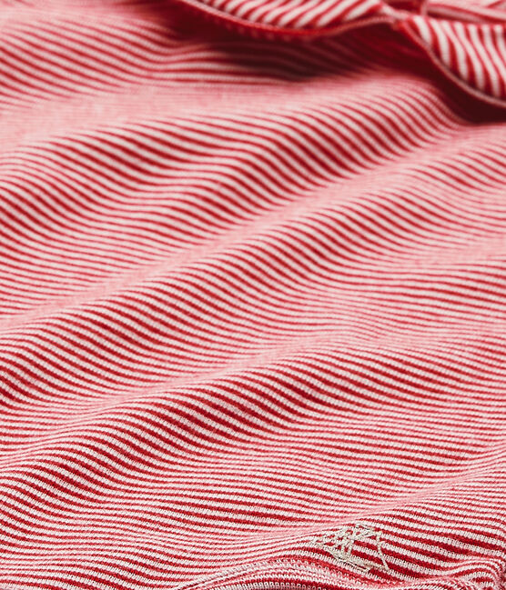 Body bebé bambina con colletto rigato rosso TERKUIT/bianco MARSHMALLOW