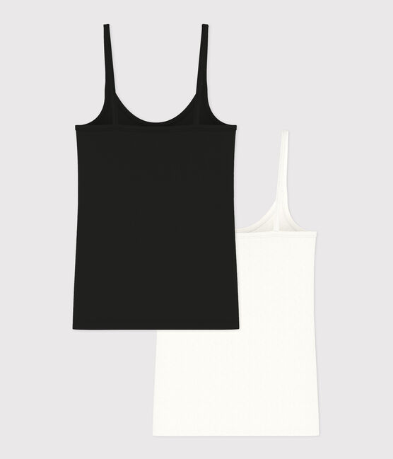 Canottiera con spalline L'ICONIQUE in cotone fine donna variante 1