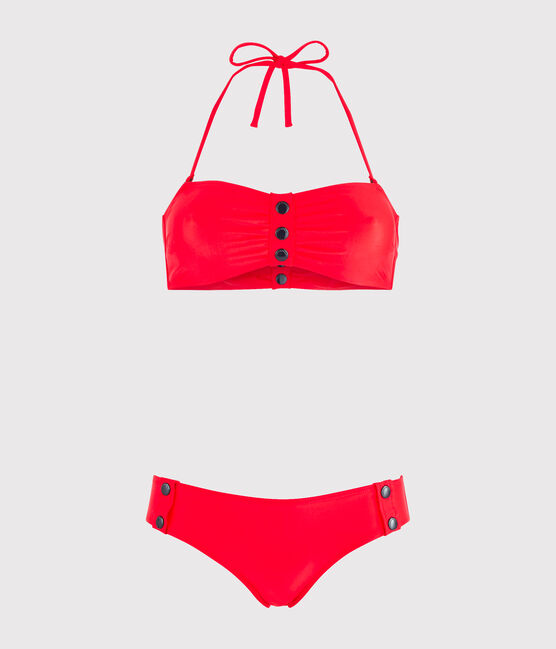 Costume da bagno 2 pezzi ecoresponsabile donna rosso PEPS