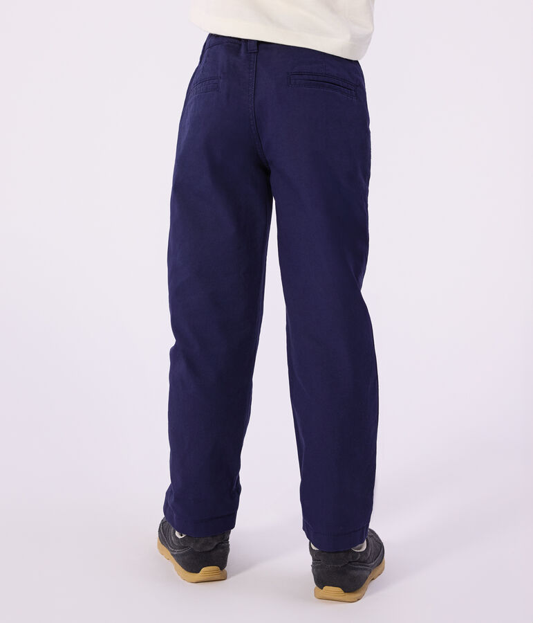 Pantaloni in cotone bambino blu
