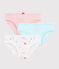 Confezione da 3 slip fantasia frutti bambina in cotone biologico variante 1