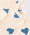Pigiama in tessuto felpato spazzolato con stampa a cuori neonato blu AVALANCHE/ BEACH