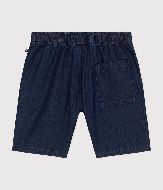 Short in denim leggero bambina blu