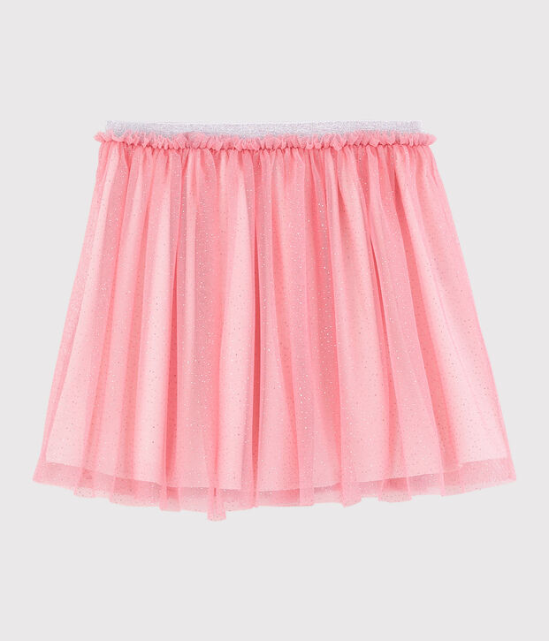 Gonna in tulle con paillettes bambina rosa/grigio