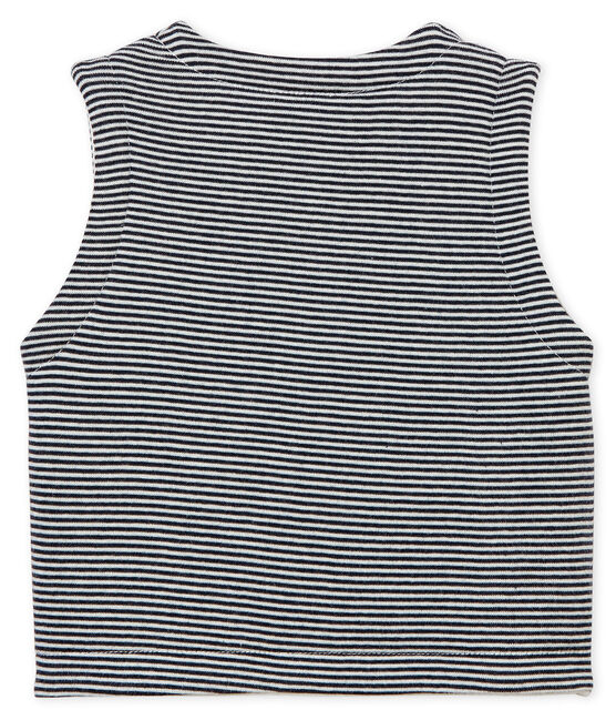 Gilet in costina da neonato blu SMOKING/bianco MARSHMALLOW