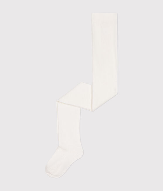 Collant in jersey di cotone a tinta unita bambino bianco MARSHMALLOW