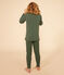 Pigiama tinta unita bambino unisex in cotone e Lyocell verde CROCO
